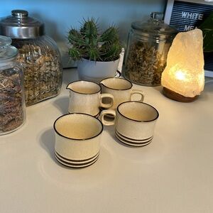 Denby "Sahara" Stoneware Set of 1 Cup
and 2 creamers and 1 sugar | Vintage